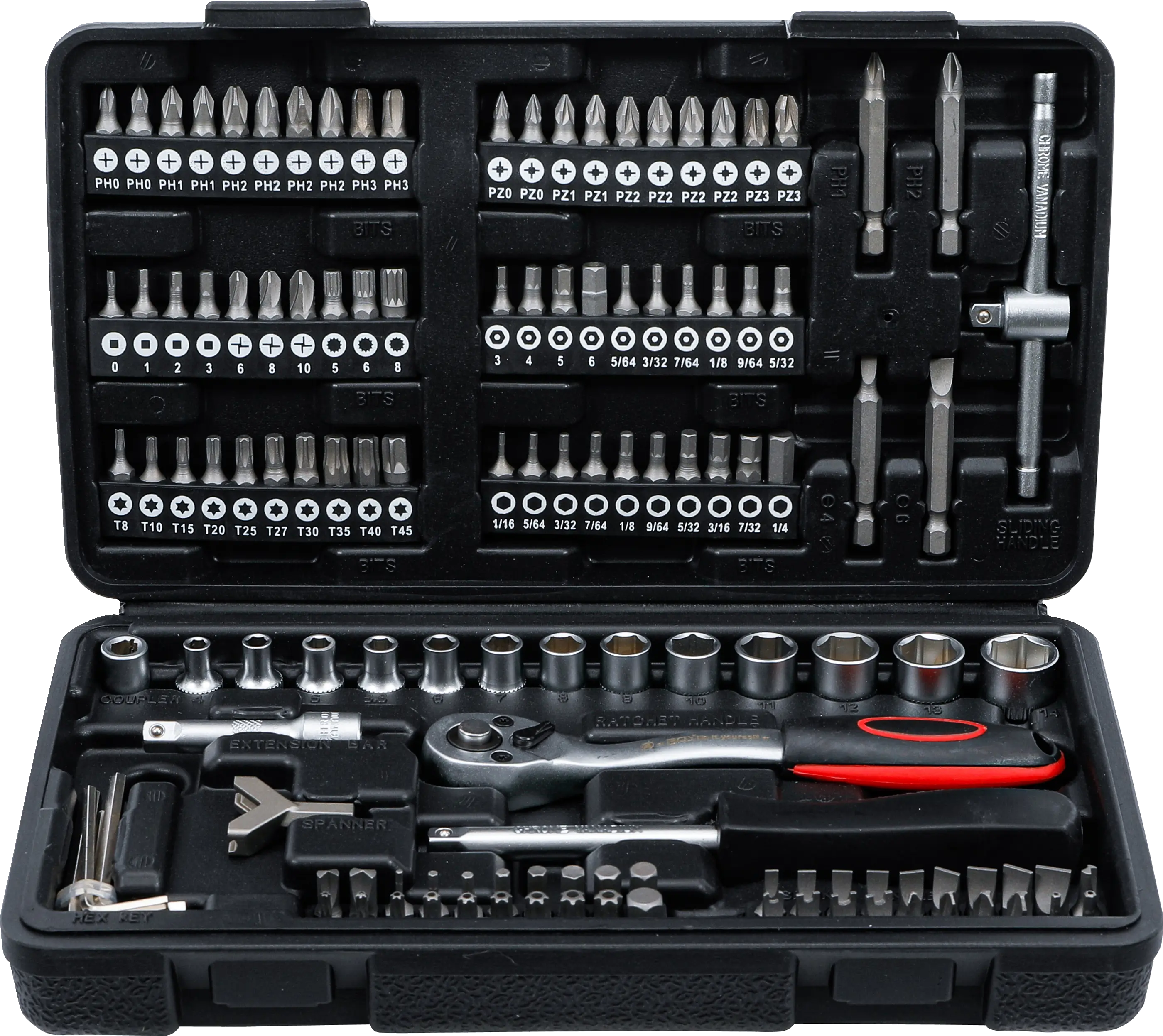 Coffret de douilles | 6,3 mm (1/4") | 130 pièces