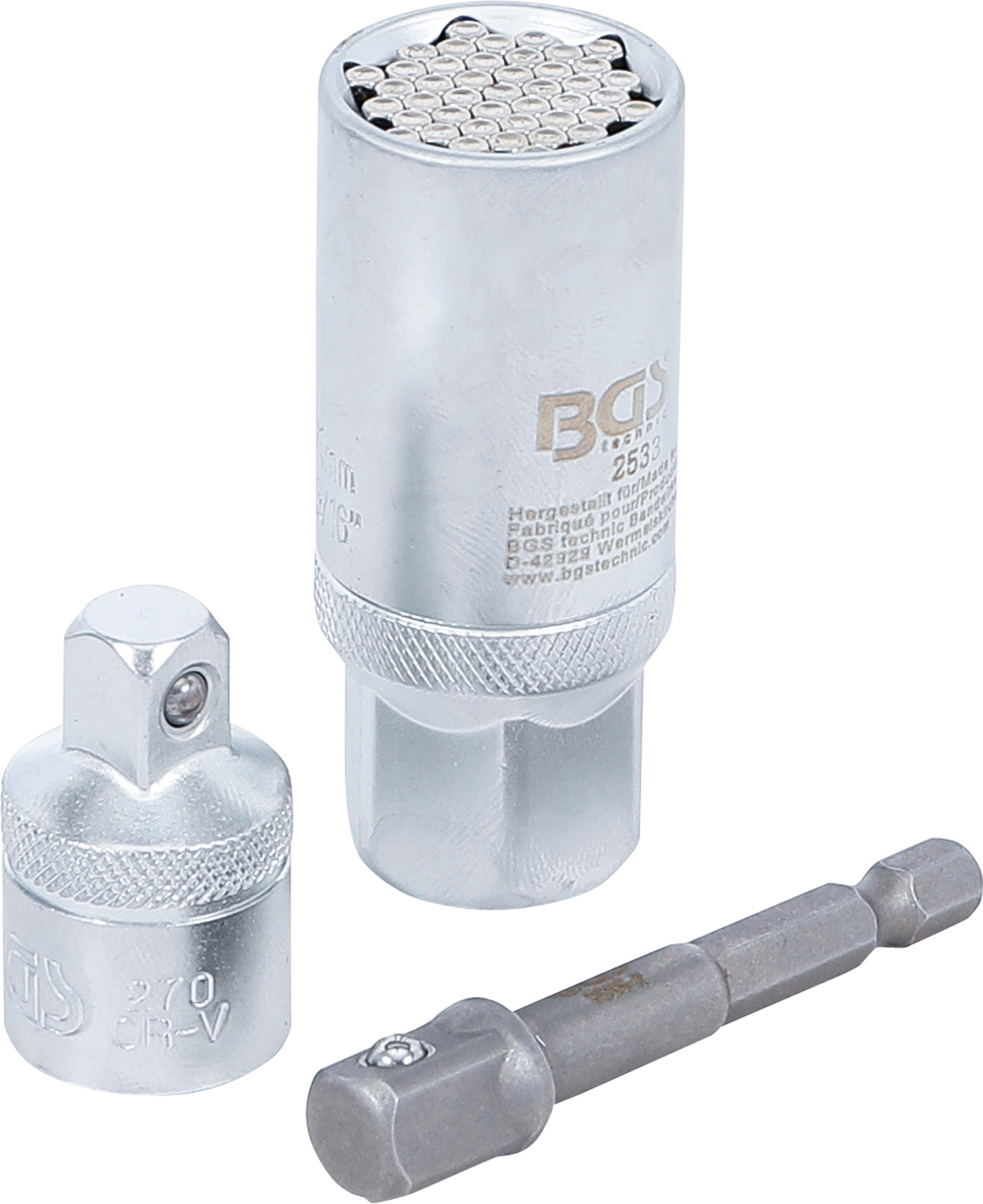 Multi-Einsatz mit Adapter-Satz | 10 mm (3/8") | SW 9 - 21 mm | 3-tlg.