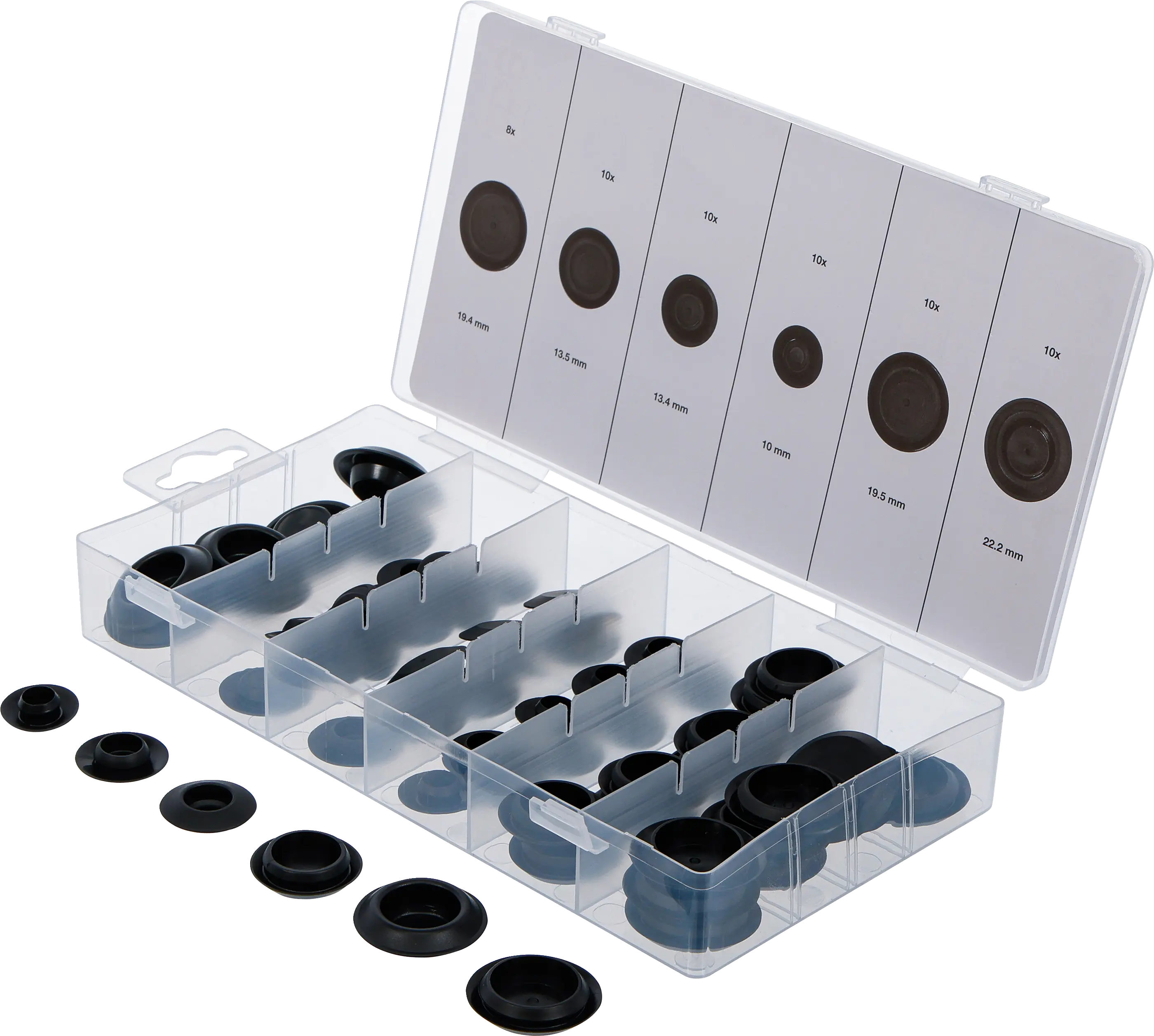 Assortiment de bouchons en matière plastique | 58 pièces
