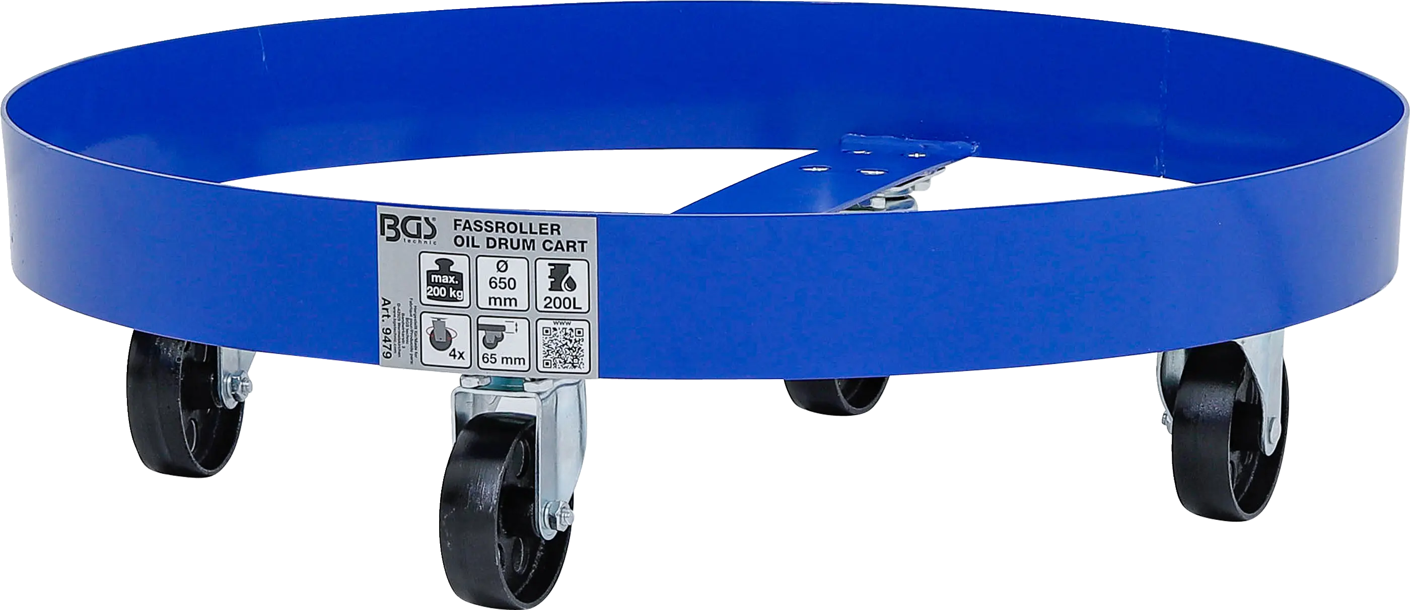 Chariot de bidons | taille standard | pour bidons de 200 l