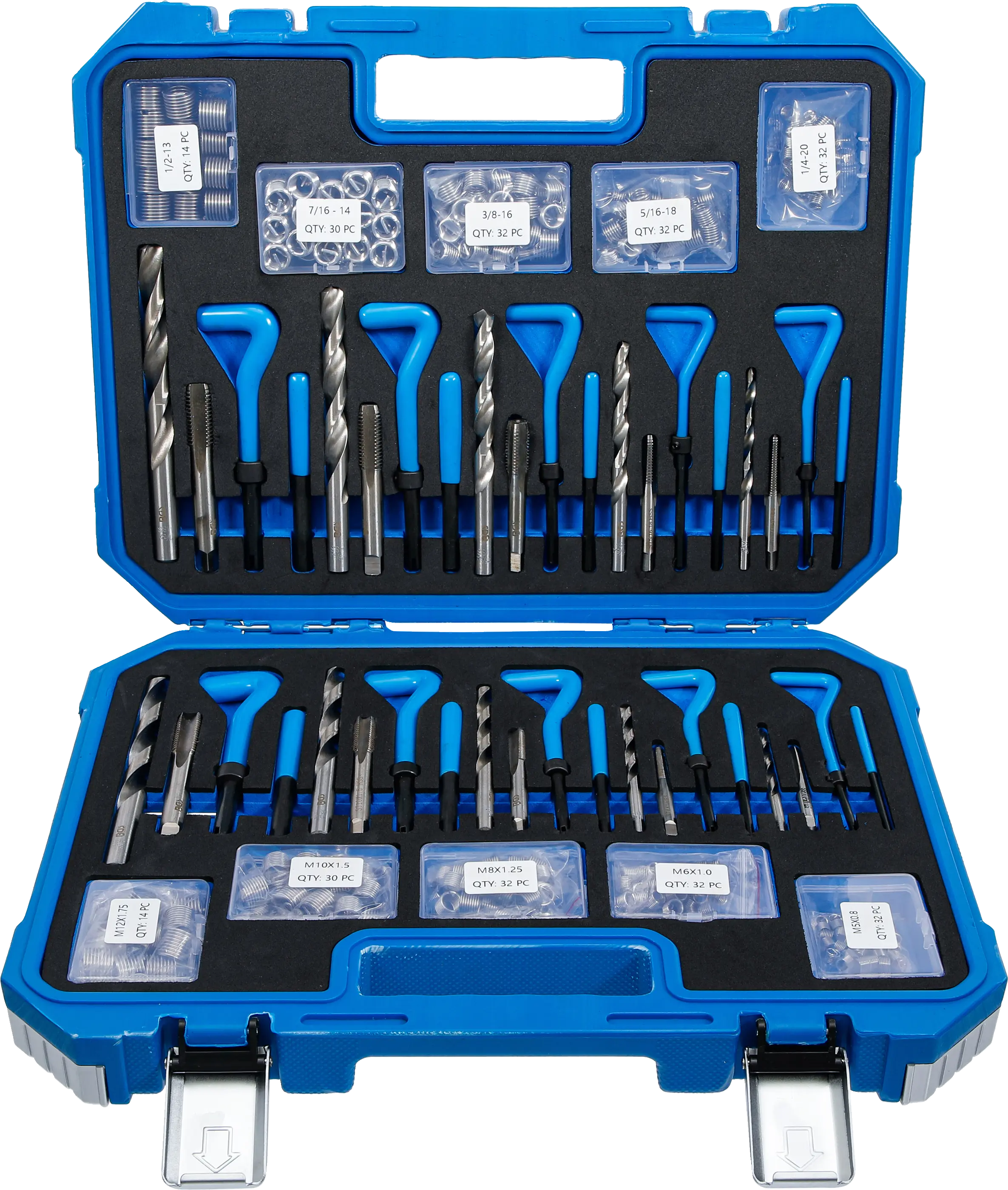 Kit de réparation de filets | métriques / pouces | M5 - M12, 1/4" - 1/2" | 320 pièces