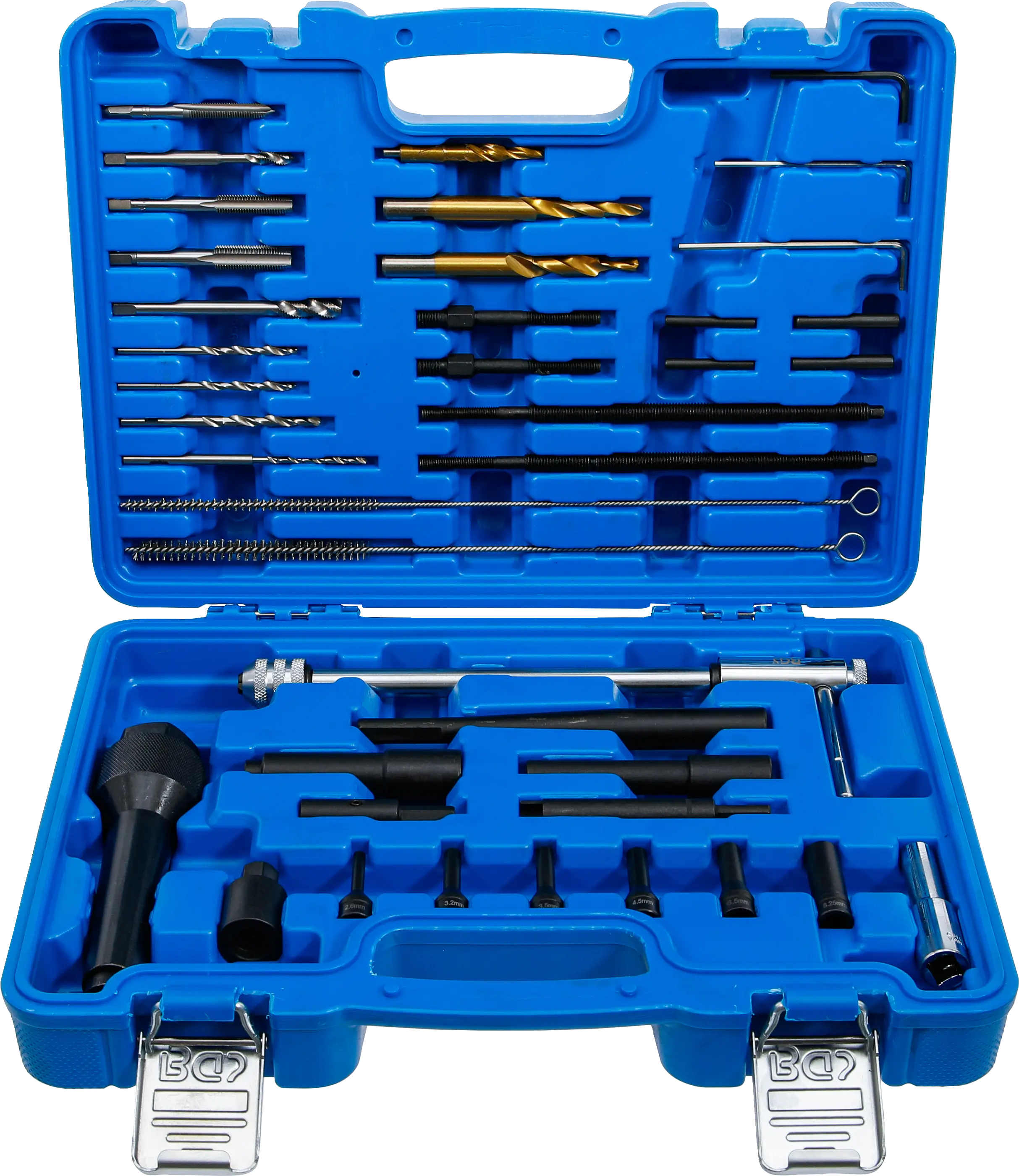 Jeu d’extraction de bougies de préchauffage et de réparation de filetages | M8, M10 | 41 pièces