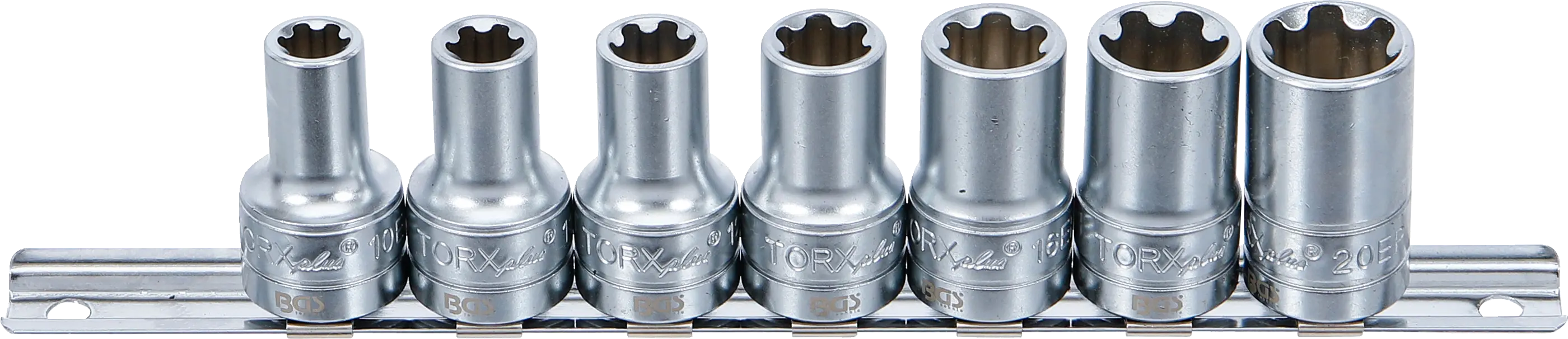 Jeu de douilles, profil T Plus (pour Torx Plus) | 10 mm (3/8") | 10EP - 20EP | 7 pièces