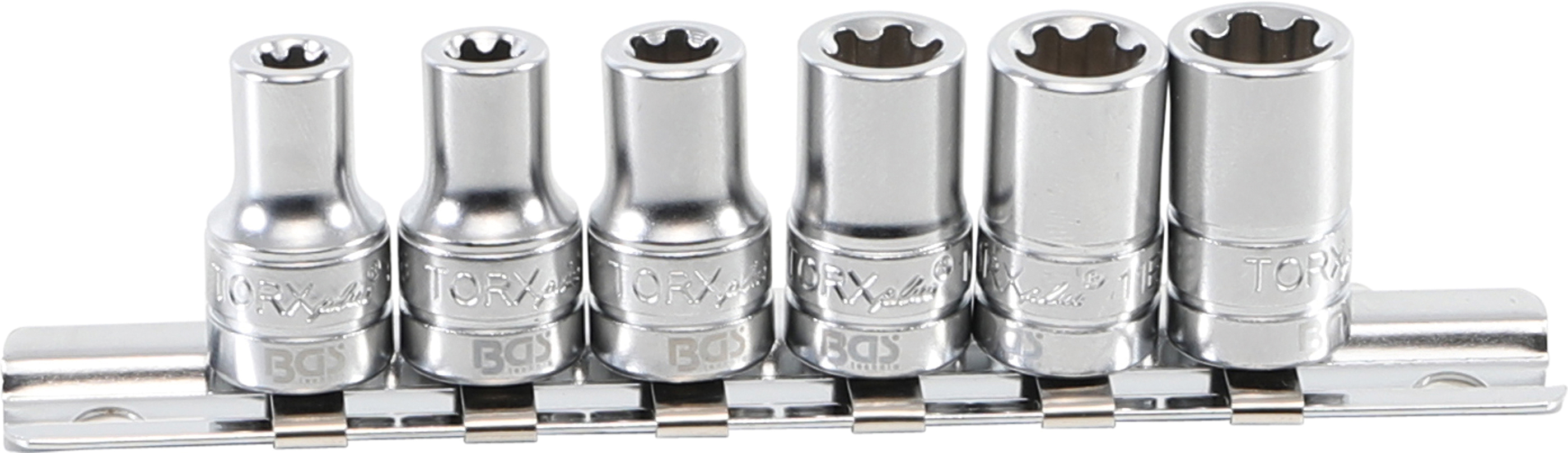 Steckschlüssel-Einsatz-Satz T-Profil Plus (für Torx Plus) | Antrieb Innenvierkant 6,3 mm (1/4") | SW 6EP - 12EP | 6-tlg.