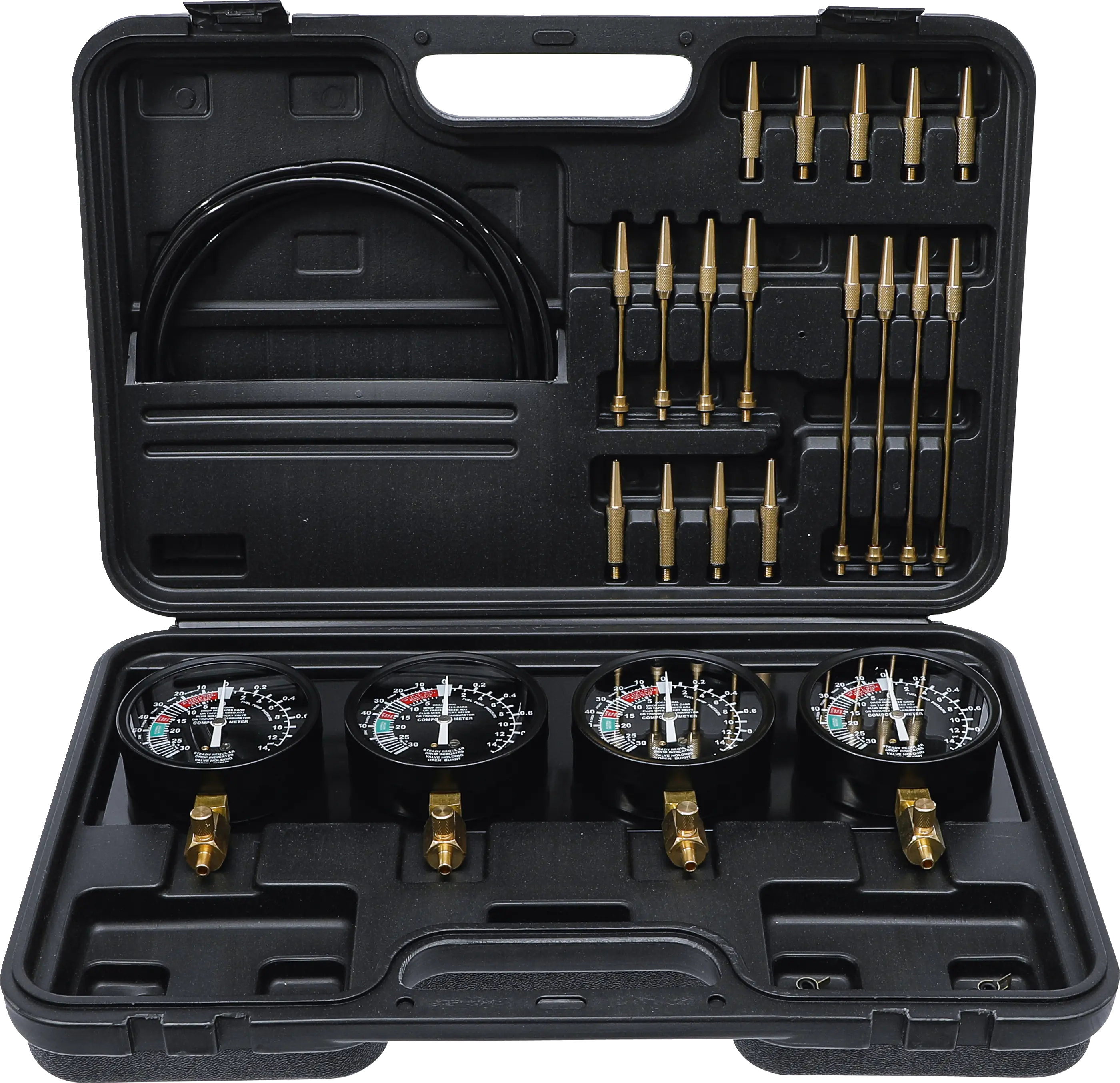 Kit testeur de synchronisation de carburateur | avec 4 chronos de synchronisation | 26 pièces