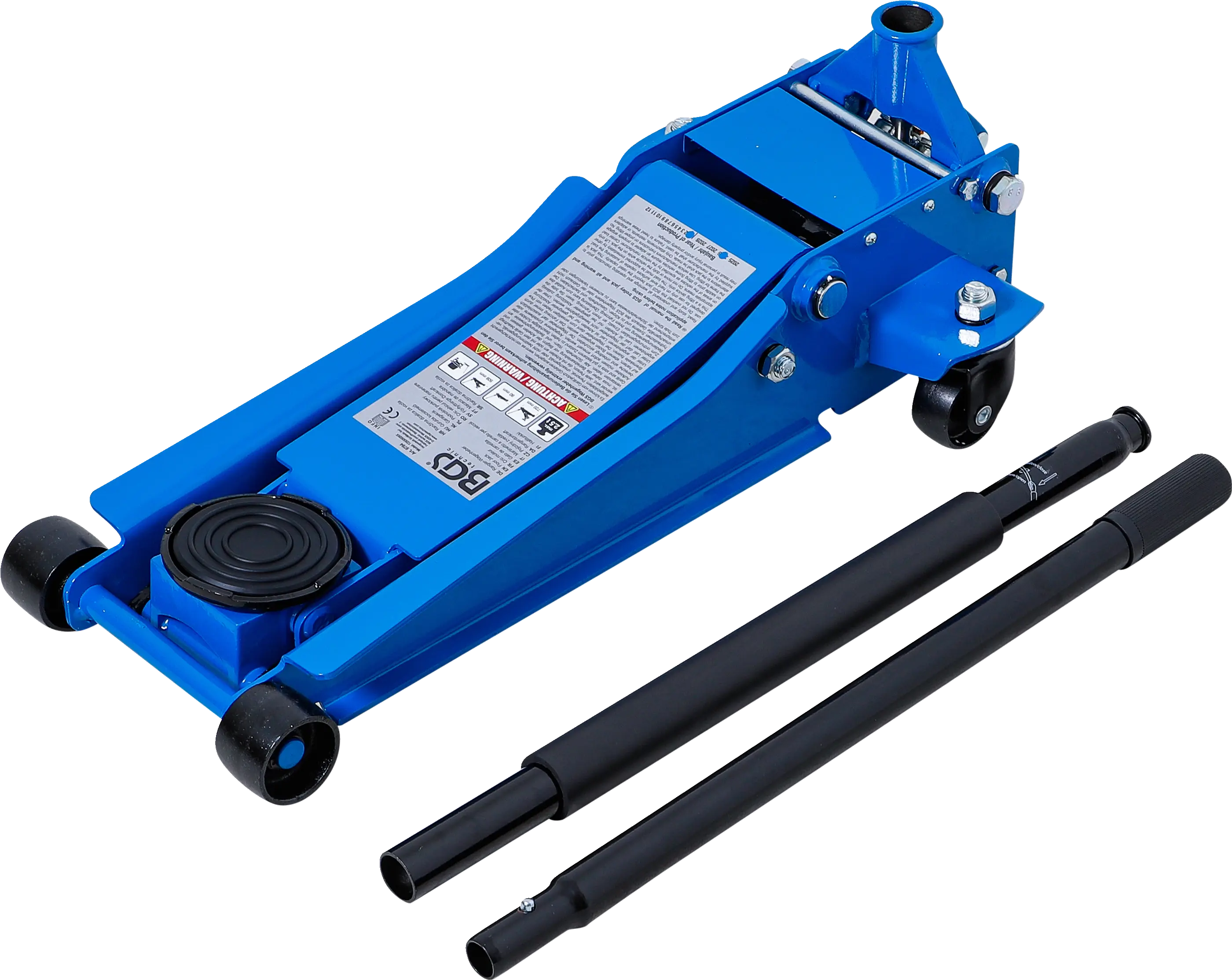 Cric rouleur | hydraulique | extra plat | 2,5 t