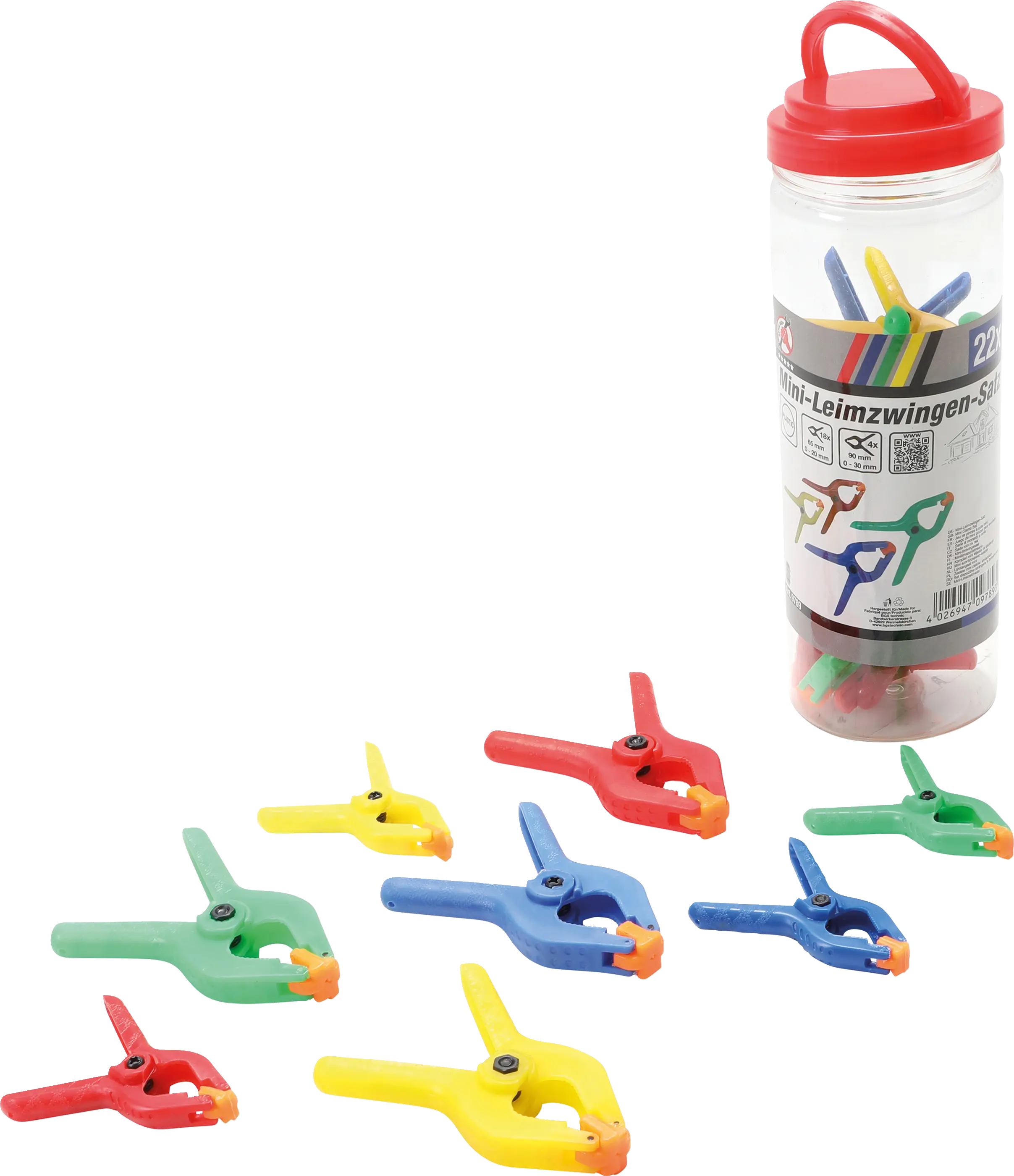 Jeu de mini-serre-joints | matière plastique ABS | 22 pièces